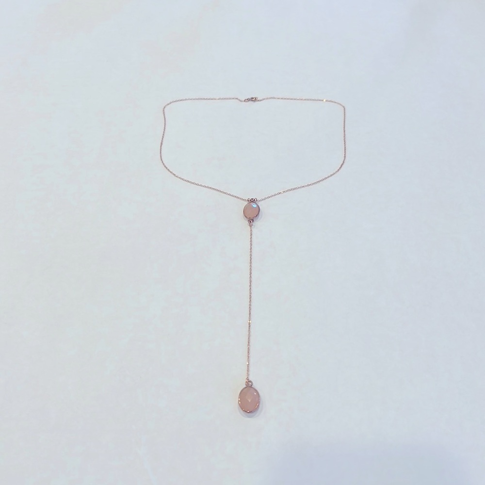 April Soderstrom rose gold drop necklace